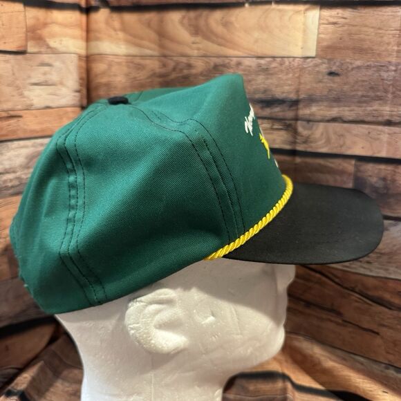Vintage John Deere Dealer Hat Cap Green Snapback Thompson Implement Olton TX USA - Picture 2 of 7